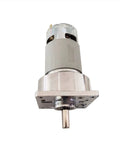 Heavy Duty 775 Dc Gear Motor Boasting Badass Eighty Kilogram Centimeter Torque And Smooth Five To Five Hundred Rpm Control For Twelve Or Twenty Four Volt Hobby Projects And Garage Shop Upgrades - close-up view of the motor.