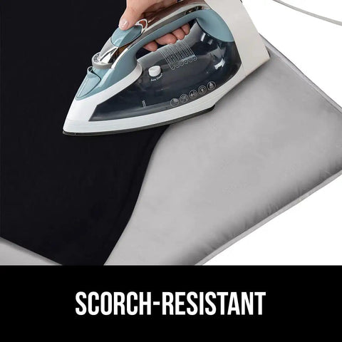 Heavy Duty Ironing Board Pad With Silicone Coating, 400 Degree Heat Resistant Thick Padding, hand ironing black fabric