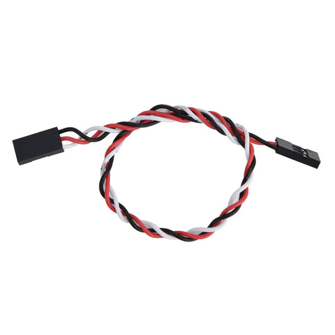 Twisted red, black, and white servo motor cable with connectors for Robot Servo Motor With Aluminum Alloy Body For High Torque Torsion Steering Gear
