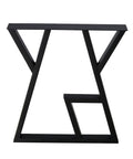 Industrial Metal Furniture Legs 2 Pack For DIY Decor Projects 28 Inch High Square Tube Leg Black 24 Inch Wide Perfect For Coffee Tables Desks