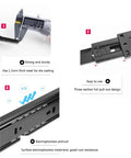 Heavy Duty Soft Close Drawer Slides Set Of 2 Full Extension Ball Bearing Steel Runners For Side Mount Cabinets 16 Inch 40cm details