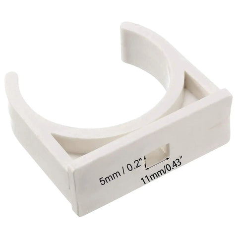 U Shaped PVC Pipe Clamps 50mm 2 Inch White 20 Pack Durable Pipe Clips For Securing 50mm Pipes Tubing Pex Hose TV Trays Easy Install