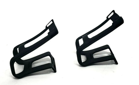 ATB Toe Clips and Straps Nylon Full Cage Toe Clips With Woven Straps for ATB and Hybrid Bikes Large Size side view