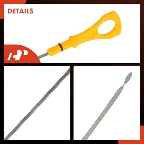 Engine Oil Dip Stick For Hyundai And Kia Vehicles Compatible With Sonata Santa Fe Genesis Coupe Azera Veracruz Entourage Sorento Sedona Amanti Measuring Rod For Accurate Oil Level Check And Quick DIY Maintenance with yellow handle details