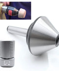 Built Tough MT3 Bull Nose Live Center for Hollow Turning with 75 Degree Nose, lathe accessory, alloy steel, 100mm shank.