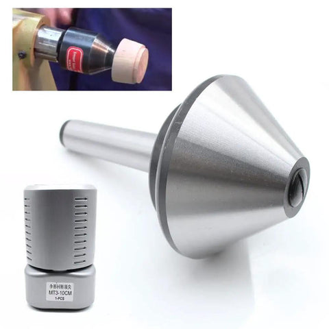 Built Tough MT3 Bull Nose Live Center for Hollow Turning with 75 Degree Nose, lathe accessory, alloy steel, 100mm shank.