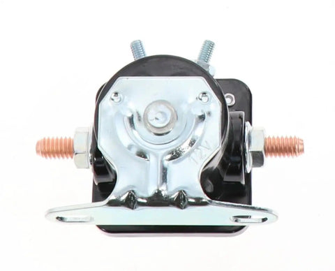 SS581T Starter Solenoid Replacement For Cars And Trucks, black durable auto electrical part with premium coil, front view
