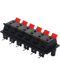 15 Piece Speaker Spring Terminal Clips 12 Way Push Release Connectors For Audio Wiring Terminal Strip Block DIY Speaker Build Kit
