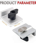 4 Piece Bi Directional Stop Kit With Knobs For T Track System Universal Fit Precision Stops Aluminum Alloy Silver Anodized Built Tough Short Stop Blocks 4 Pack, silver stop blocks