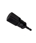 7/8 Inch Tapered Male Square Drive Adapter Pipe Plug Socket For Converting Hand Crank Winch To Electric Motorized System, black steel.