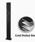 Heavy Duty EV Charger Holder Box Waterproof Outdoor Steel Cord Organizer Rack Stand Black, cold rolled steel construction.