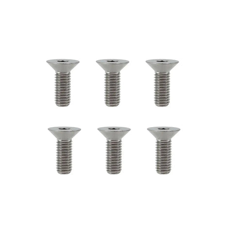 Sick Titanium Steering Wheel Bolts M5 X 12mm Six Piece Countersunk Flat Head Screw Kit For Slick Handling And Knockout Street Performance Upgrade Hardware, six titanium bolts.