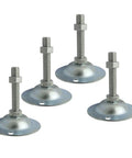 4 Pack Furniture Leveling Feet 80mm Base Adjustable Threaded Feet For Light Duty Furniture Lets You Move Stuff Easy Without Slippage Height Adjustable For Home Kitchen Garage Office Workshop Restaurant Shop, four metal levelers