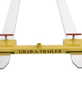 Forklift Trailer Hitch Attachment With Dual Pallet Fork Tow Adapter For Skid Steers And Forklifts, 500 Lb Tongue Weight Capacity, yellow bar