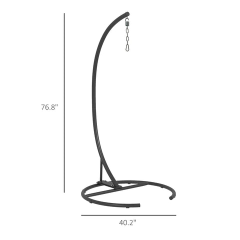Hanging Hammock Chair Stand With Round Base For Hammock Chair And Egg Chair Porch Swing Indoor Outdoor Use 360 Degree Rotation