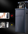 Vertical Hot And Cold Water Dispenser With Button Control, Dual Outlet Desktop Office Water Station, Bottom Bucket Design
