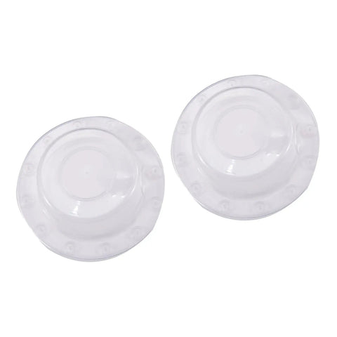 Two clear bathtubs drain stoppers with leakproof designs, low-profile and airtight for efficient drainage control.