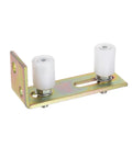 1.6 Inch Adjustable Gate Guide Roller With L Shape Bracket For Sliding Doors On Angle Steel Or Round Rails White Durable Nylon Bearings