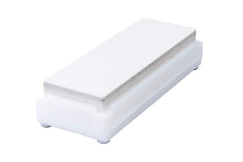K0701 Blade Black Rough White Whetstone Grit 120 For Quick Chip Repair And Precise Sharpening, shown with textured surface