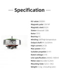 Specter 1804-3500KV 4S Brushless Motor specifications and side view for 3-3.5 inch FPV freestyle drones