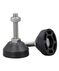 Rock Solid Adjustable Leveling Feet Four Pack Universal Furniture Support Legs with stainless steel and nylon components