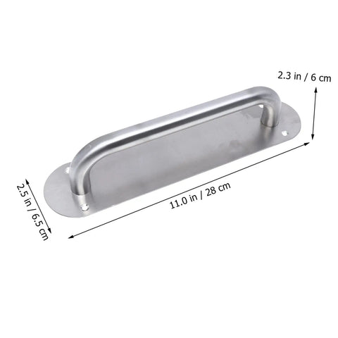 Premium No Fuss Heavy Duty Fire Door Handle With Slick Stainless Steel Pull Plate And Rock Solid Grip For Commercial Push Pull Wood Doors Easy Mount Long Lasting Finish