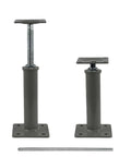 Heavy Duty Adjustable Floor Jacks, 11.8 to 16 Inch Telescoping Height, 11,000 Lb Capacity Per Jack, 2 Pack, side view on white