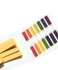 pH Test Strips for Aquariums and Water Testing, 1 to 14 Litmus Paper Kit with Easy Color Chart, strips next to chart