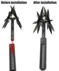 Cordless Cultivator For Lawn And Garden Adjustable Handheld Tiller installation comparison, before and after views.
