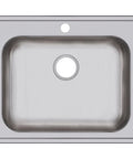 Single Bowl Drop-In Stainless Steel Sink 25 By 21 Inches, 22-Gauge 300 Series, Commercial Grade, top view