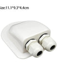 White ABS Solar Double Cable Entry Gland Grommet Kit for all cable types from 2mm to 6mm, durable cable management solution