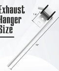 Four Pack Heavy Duty Exhaust Hanger Rods Universal Fit Three Eighths Inch Diameter Ten Inch Length shown with dimensions