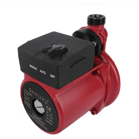 115V 60Hz Three Quarter Inch Outlet Cast Iron Pressure Booster Pump For Hot Water Recirculation, red cast iron pump with black top