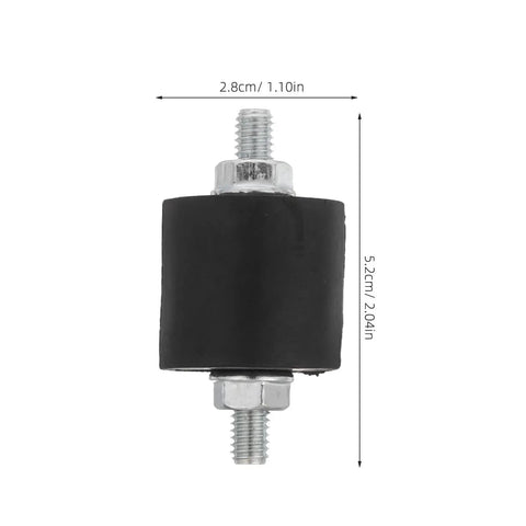 4 Pack M8 Air Compressor Vibration Dampening Mounts With Nuts Heavy Duty Rubber Shock Absorber Pads For Vibration Isolation And Noise Reduction In Industrial Equipment, black rubber mount with M8 bolts, 5.2cm x 2.8cm