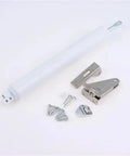 Soft Close Door Closer 35Kg Pneumatic With Adjustable Speed Auto Positioning Gentle Door Stop And Protective Holder, silver finish.