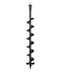 4-Inch Earth Auger Bit For Planting And Light Installations, heavy-duty steel auger with 7/8-inch quick-change and anti-corrosion finish