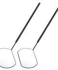 2 Pack Stainless Steel Oval Lash Mirror for Eyelash Extensions 2 Inch Detachable Inspection Mirrors for Lash Pros Crystal Clear Vision Distortion Free Viewing Go To Lash Tool for Precise Lashes and Quick Results, two black mirrors