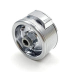 Replacement Silver Oven Range Knob for KFED500 and YKFED500 Series Models, Durable Easy Fit Dial, side view