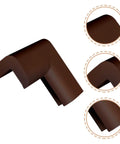 Brown Corner Protectors 12 Pieces For Furniture Edge Guards Baby Proofing With Impact Absorption For Desks Tables Chairs And Fireplaces