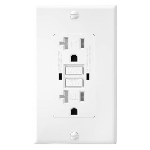 10 Pack GFCI Outlet 20 Amp With LED Indicator Tamper Resistant GFCI Receptacle UL Listed Includes Wall Plate And Screws