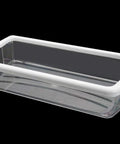 Two Pack Whirlpool Refrigerator Door Bin Replacement W10321304, clear shelf bin with white top rim, durable storage organizer
