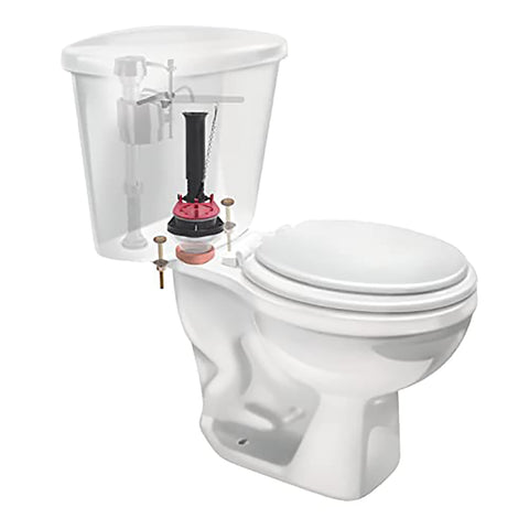 3 Inch Adjustable Toilet Flush Valve Repair Kit With Easy Install And No Fuss Leak Proof Design in toilet tank cutaway view