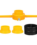 Manual Pipe Threading Tool Kit For Home Plumbing, Easy Operation And Safe Use, PVC Thread Maker With ABS Plastic Die, Durable Construction, Random Color, Perfect For DIY Installations And Fixes Of Household Water Tubes. yellow manual PVC pipe threading tool with ABS dies and black die