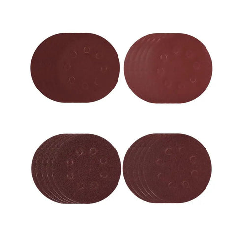 Pro Grade Mixed 5 Inch Round Sanding Discs Kit with 60 80 120 240 grits for wood metal drywall paint, hook and loop backing