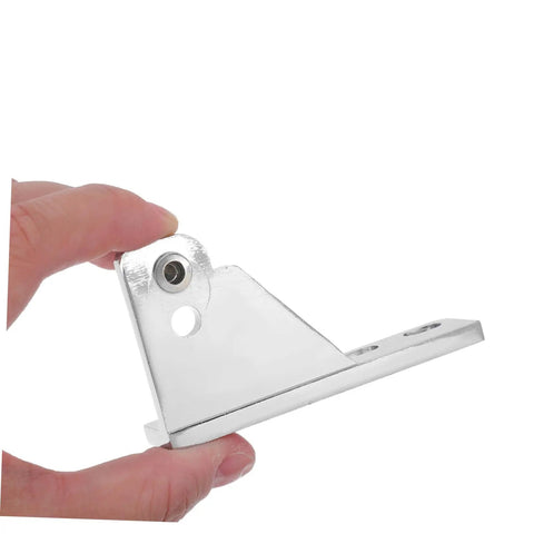 Beefy Heavy Duty Refrigerator Door Hinges Replacement Kit 4 Pack For Commercial Kitchens And Freezers Moistureproof Zinc Alloy Fridge Hinges With Easy Installation silver hinge close-up in hand