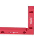 Sturdy Right Angle Clamps 2 Pack Aluminum Alloy Positioning Tools For Woodworking And Crafts To Make Perfect Square Corners Every Time With Clear Red Measurement Scale For Pros Who Need Reliable Balance And Precision On The Job Site Now, red aluminum alloy clamp.