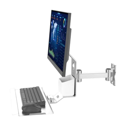 Get Your Workspace Sorted Fast With This Rock Solid Monitor Keyboard Mount Industrial Wall Tray for efficient cable routing.
