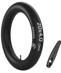 Fat Tire 20x4 Inner Tube With Schrader Valve, Premium Butyl Rubber Tube, 32mm Valve, with tire lever, for Fat Bikes