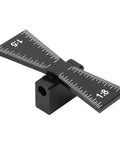 Heavy Duty Aluminum Alloy Dovetail Marking Gauge And Woodworking Scriber Ruler For Cork And Solid Hardwood Joinery Featuring Hella Precise Scale Etchings With A No Fuss Design, showing engraved 1:5 and 1:8 scales.