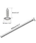 High Grade Top Shelf 10 Pack 1mm X 400mm Carbon Fiber Rods And 50 Pack 2mm X 8mm Self Tapping Screws dimensions of components